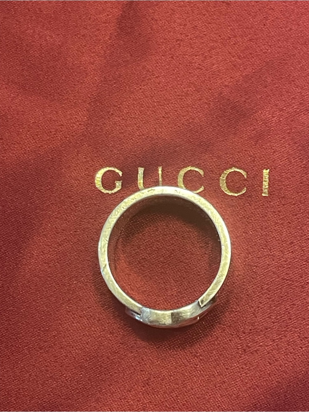 GUCCI~Interlocking G Sterling Silver Ag925 Ring - Picture 6 of 9